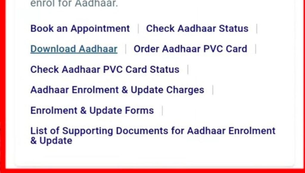 Aadhaar Card Update